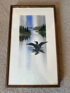 lot 108 image: Minnesota Fine Art Print - Common Loon - James E. Fogerty