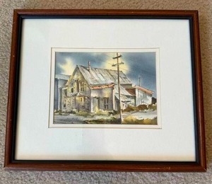 lot 90 image: Original Fine Art Watercolor Painting - Seaswept House