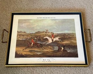 lot 149 image: Classic British Etching Print Serving Tray - Full Cry