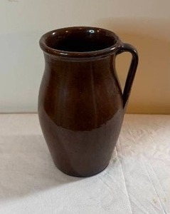 lot 147 image: Vintage Glazed Handled Ceramic Pitcher