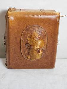 lot 61A image: Leather Chief Relief Tobacco Box