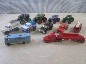lot 24 image: (BSB) Assorted Toy Trucks Some Vint...