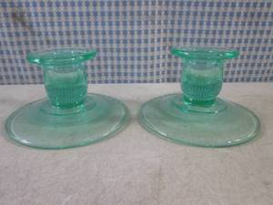 lot 41 image: (FS) Pair of Vintage Green Uranium ...