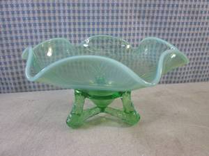 lot 46 image: (FS) Antique Green Opalescent Green...