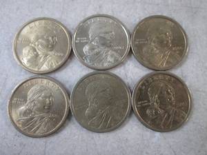 lot 108 image: (FS) 6 - Assorted Sacagawea $1 Coin...