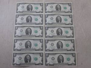 lot 139 image: (CNTR) 10 Uncirculated Sequential U...