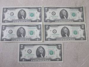 lot 142 image: (CNTR) 5 Uncirculated Sequential US...