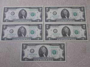 lot 143 image: (CNTR) 5 Uncirculated Sequential US...