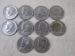 lot 145 image: (CNTR) 10 Assorted Kennedy Half Dol...