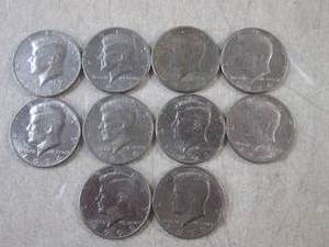 lot 146 image: (CNTR) 10 Assorted Kennedy Half Dol...