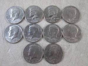 lot 147 image: (CNTR) 10 Assorted Kennedy Half Dol...