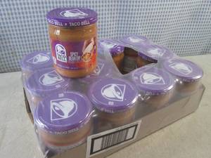 lot 170 image: (C-2) 12 Jars of Taco Bell Spicy Be...