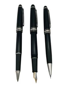 lot 19 image: Montblanc Meisterstuck Pix 18K Gold 750 4810 Fountain Pen, Ballpoint Pen, and Mechanical Pencil Set