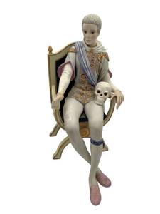 lot 21 image: Rare Vintage Cybis Fine Porcelain Shakespeares HAMLET Limited Edition #144 (10.75 Tall) - Read Description