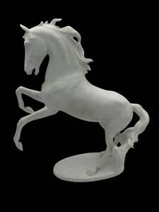 lot 36 image: Vintage Kaiser (Germany) Porcelain White Stallion Designed by Gerhart Bachmann - 11 Tall