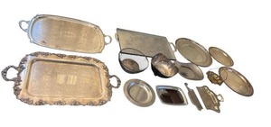 lot 50 image: Vintage Silver Plate, Silver on Copper, and West German Dessau Brass - Manning Bowman & Co., Portsmouth, Crescent, Gorham, Heirloom & More