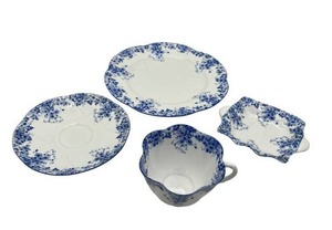 lot 53 image: Vintage Shelley (England) Dainty Blue Fine Bone China