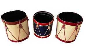 lot 66 image: Vintage Drum Wastebasket Lot (11.75 and 11 Tall) - See Description