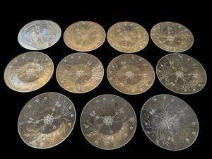 lot 103 image: Beautiful Vintage 11-Piece 8 Crystal Plate Collection