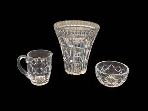 lot 106 image: Vintage Cut Crystal Vase (6.5 tall) and More