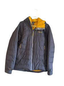lot 112 image: Nice Mens Medium Rab Nikwax Hydrophobic Down Hooded Jacket with Pertex Shield Technology ($300 Retail)