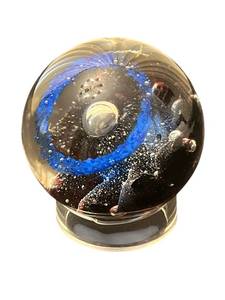 lot 146 image: Vintage Limited Edition 1970 Caithess Terris & Holmes SATURN Paperweight No. 109500 (2.5 Diameter) in Nice Condition