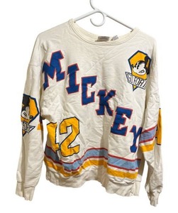 lot 175 image: Vintage Womens Mickey Mouse Go For It (J. G. Hook) Pullover Sweatshirt (Size Large)
