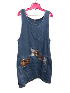 lot 172 image: Vintage Disney Lady and The Tramp Denim Dress (Size Large)
