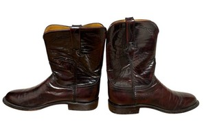 lot 179 image: Very Nice Pair of Mens (Size 10.5) LUCCHESE Classics Dark Burgundy Leather Cowboy Boots