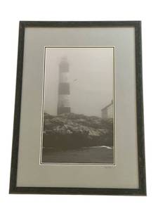 lot 182 image: Framed and Signed Nancy Brenny Lighthouse Photograph (18.5 x 25.5)