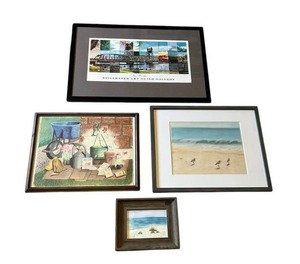 lot 202 image: Wonderful Framed Art Lot - Stillwater Art Gallery Guild is 18.75 x 28