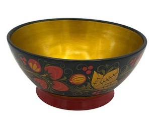 lot 209 image: Beautiful Vintage 6-inch USSR Khokhloma Bowl