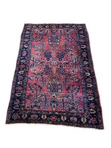 lot 222 image: Vintage 1950s Persian SAROUK Area Rug, 49 x 75