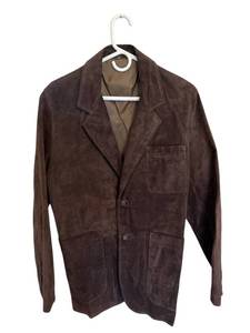lot 250 image: Stunning Mens CORONADO Leather Dark Brown Button Up Jacket (Size 42)