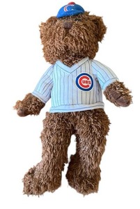 lot 258 image: Vintage 10-inch Chicago Cubs Pinstripe Plush Bear