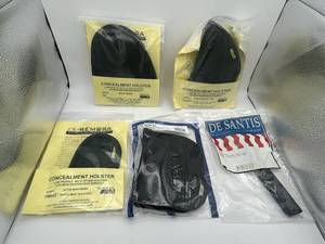 lot 266 image: New Pistol Concealment Holsters - Superfly, Remora, and DeSantis Thumb Strap for N87 (N99BZZZZO)