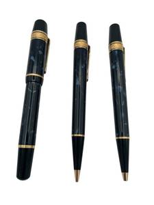 Nice 1998 MONTBLANC Limited Writer's Edition Edgar Allen Poe Fountain Pen 18K Gold Nib (1774/3000), Ballpoint Pen (1174/5000), and Mechanical Pencil (1174/3000)