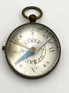 lot 349 image: Antique Brass (Made in France) Opsaco Compass, 1.5 Diameter