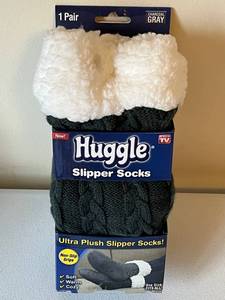 lot 373 image: New Huggle Ultra Plush Slipper Socks