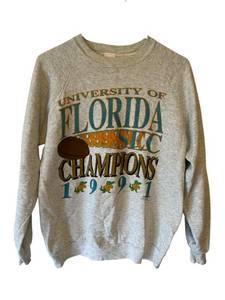 lot 377 image: Vintage Florida Gators 1991 SEC Football Champions Pullover (Mens Large)
