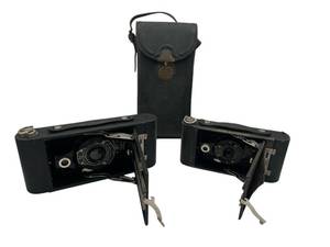 lot 421 image: Antique Eastman Kodak No. 2 Folding Cartridge HAWK-EYE Model B Camera & No. 2 Folding Cartridge PREMO - Untested