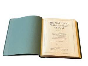 lot 423 image: 1941 The National Postage Stamp Album Published by Scott Publications, Over 500 Stamps