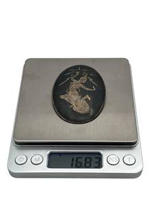 lot 432 image: Vintage Siam Sterling Silver Niello Brooch Depicting Mekkala, the Thai Goddess of Lightning (16.8 grams), 1.75 x 2.5