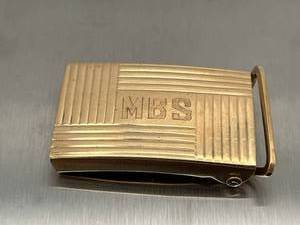 lot 434 image: Vintage 14K Gold Belt Buckle (16.5 grams), 1 x 2