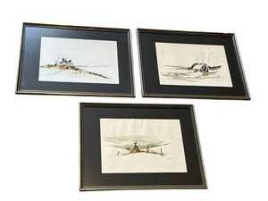 lot 449 image: Herb Hultgren (1924-2009) Watercolor Collection in 12.5 x 16.75 frames