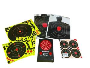 lot 494 image: New Gun Shooting Targets - Laserlyte Laser Target, Dirty Bird, Glowshot, and Splatterblast