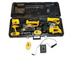 lot 516 image: Nice DeWalt Cordless Combination Tool Kit (DW938), (DW933), (DW936), (DW919), (DW997), Batteries and Carry Case