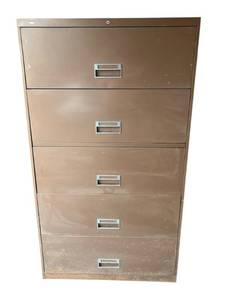 lot 633 image: All-Steel Metal Filing Cabinet (65 T x 36 W x 18 D)