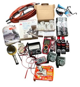 lot 647 image: Mulitmeters, Extension Cord, New DuPont Non-Stick Lubricant, and More