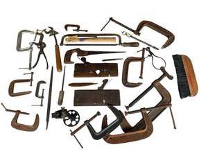 lot 668 image: Antique and Vintage Hand Tools including Cincinnati Tool Company C-Clamps and More